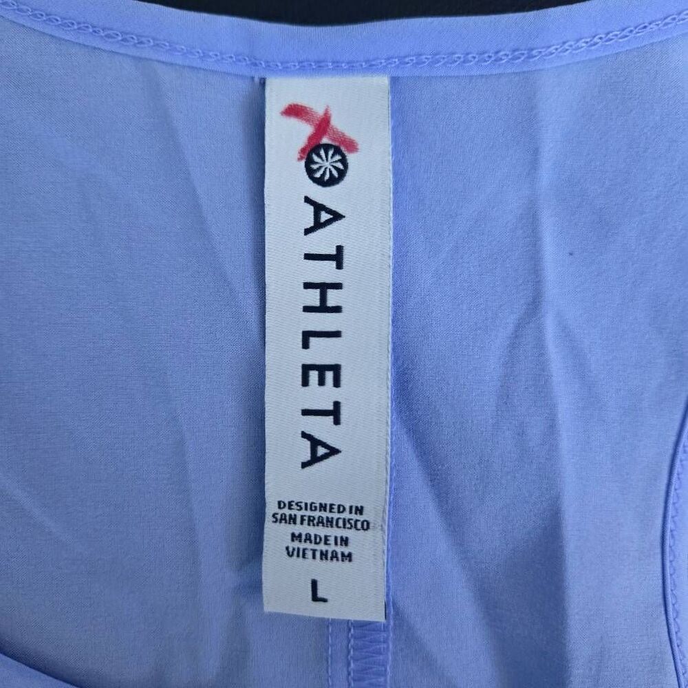 Athleta Womens Presidio Midi Dress Large Blue Flowy Travel Comfort Lightweight - Picture 5 of 9